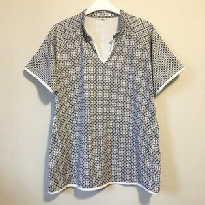 Flower of Life Tunic Neck Poly Flex Golf Shirt